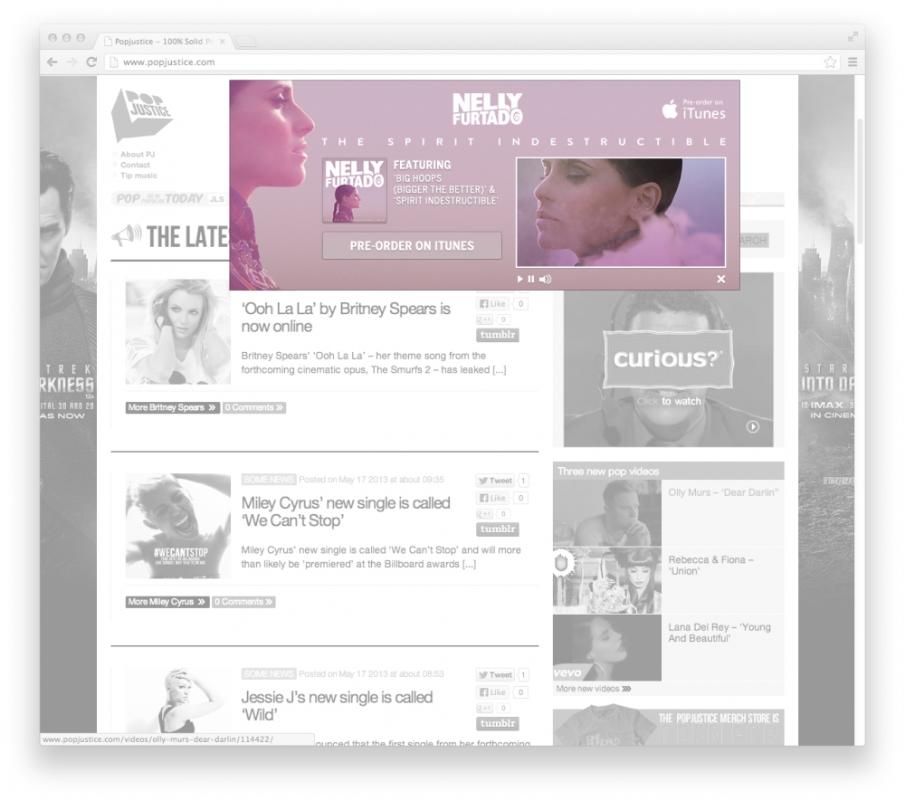 Nelly Furtado Album Display Ads