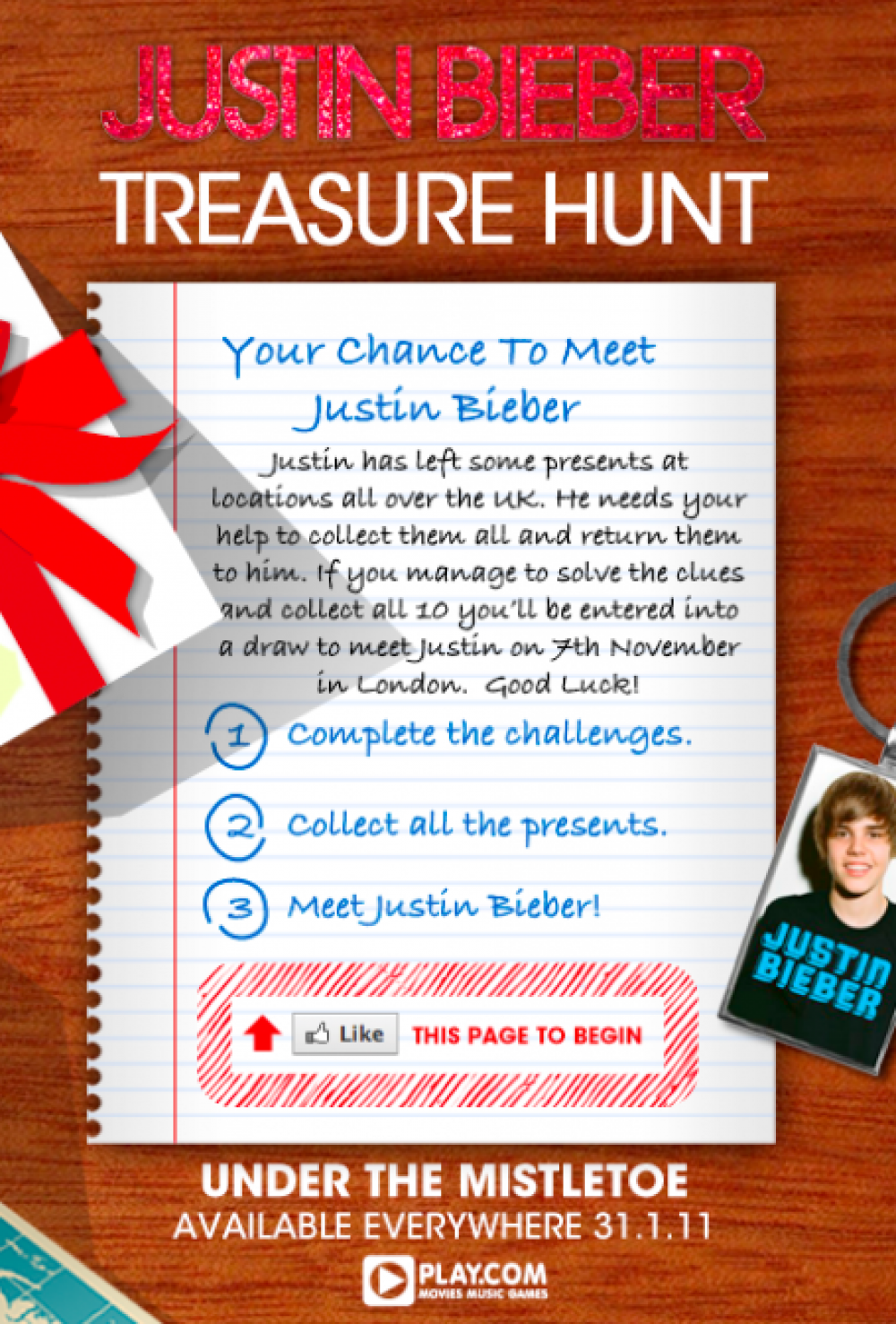 Justin Bieber Treasure Hunt
